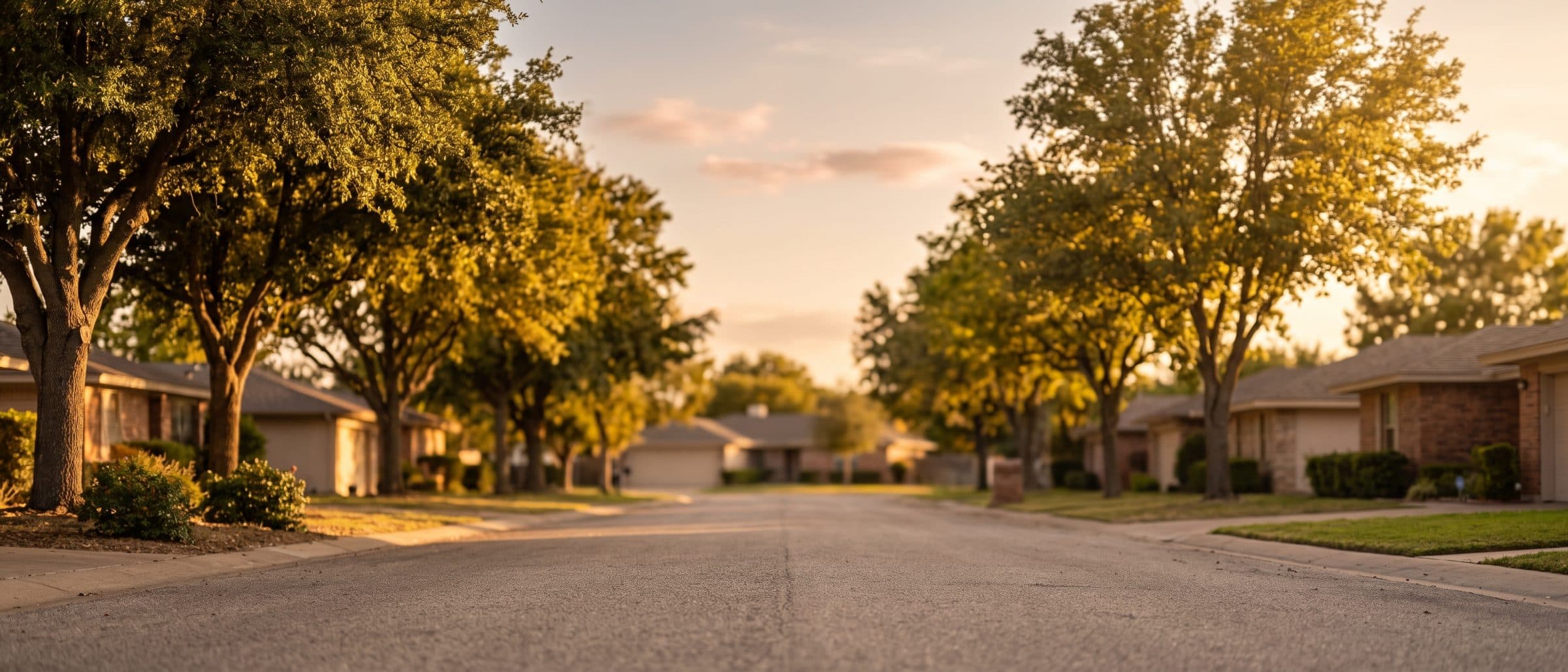 A quiet residential street in Glendale in late afternoon light.